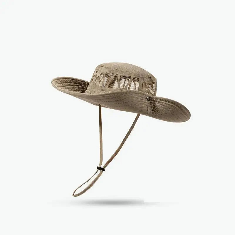 Summer Hats For Men Women Unisex Cowboy Hat Big Brim Fishing Hat Outdoor Fisherman Cap Sunscreen Mountaineering Hiking Sun Hat Good Vibrations