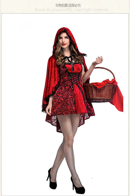 Halloween costume Goth little Red Riding Hood club queen costume cosplay costume stage dress Good Vibrations