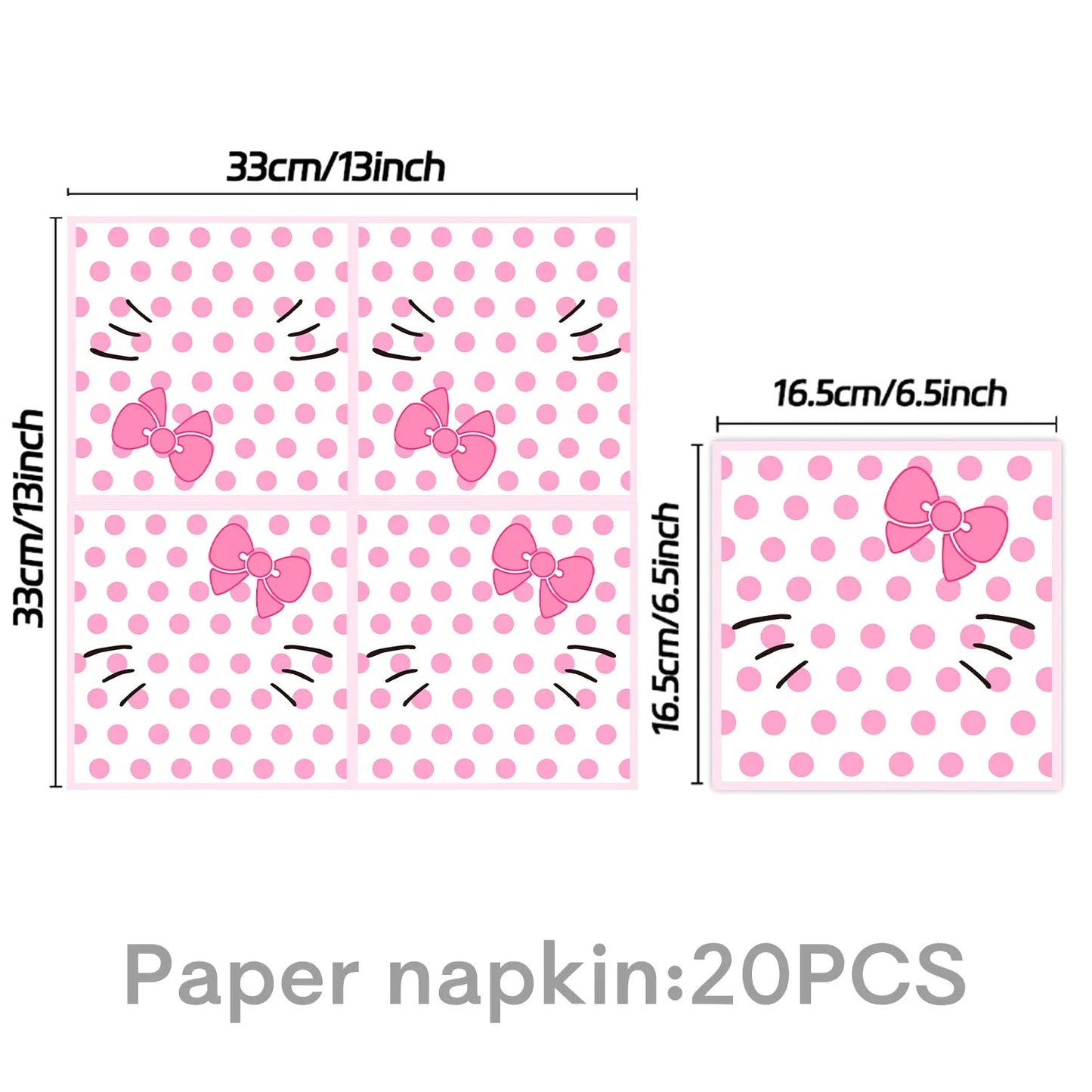 Hello Kitty birthday Decoration Kit Hello Kitty Tablecloth Plate Cup Nakpin Gift Bag Baby Shower Girls party favors hello kitty Good Vibrations