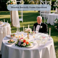 Wooden Wedding Guest Book Wooden Wedding Decorations For Ceremony Elegant Guestbook Keepsakes For Birthday Graduation Good Vibrations