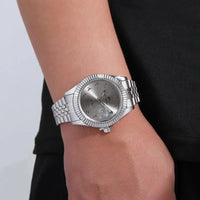 New Men Date Watches High-end Luxury Casual Calendar Stainless Steel Business WristWatch Leisure Sport WristWatch Clock Good Vibrations