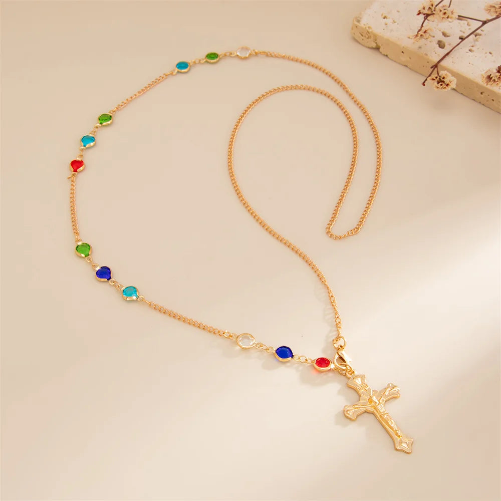 Simple Cross Pendant Colorful Chain Tassel Back Body Chain for Women 2026 Fashion Holiday Jewelry Good Vibrations
