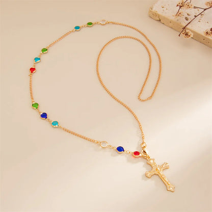 Simple Cross Pendant Colorful Chain Tassel Back Body Chain for Women 2026 Fashion Holiday Jewelry Good Vibrations