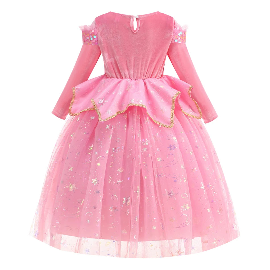 Halloween Costumes Kids Pink Girls Party Dresses Girl Aurora Princess Gown Sleeping Beauty Cosplay Costume Fantasy Disguise Sets Good Vibrations