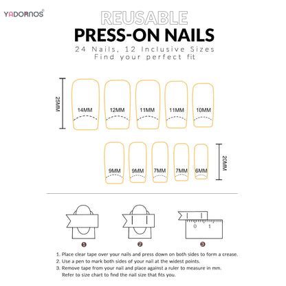 24pcs Sweet Cool Halloween False Nails Pink Medium Coffin French Fake Nails Bandage Ghost Spiderweb Pumpkin Design Press On Nail Good Vibrations