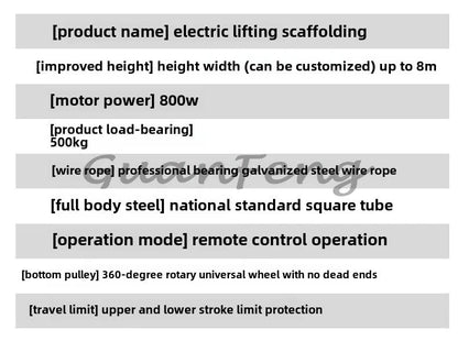 Electric Scaffolding Lift Mobile Foldable New Lifting Platform Indoor and Outdoor Decoration Construction Site Hoist Good Vibrations