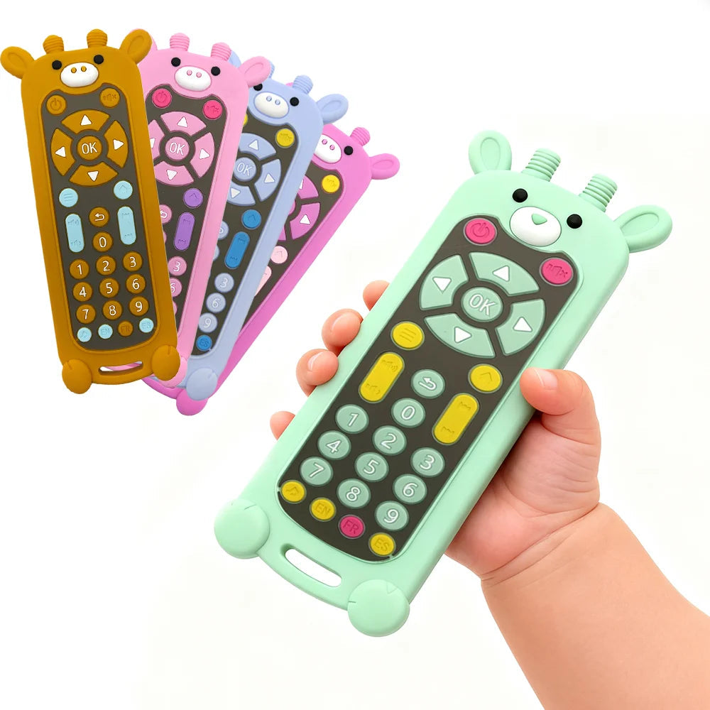 Baby Teether Toy: Realistic Cartoon Remote Control for Soothing Gum Discomfort Remote Control Toy Good Vibrations