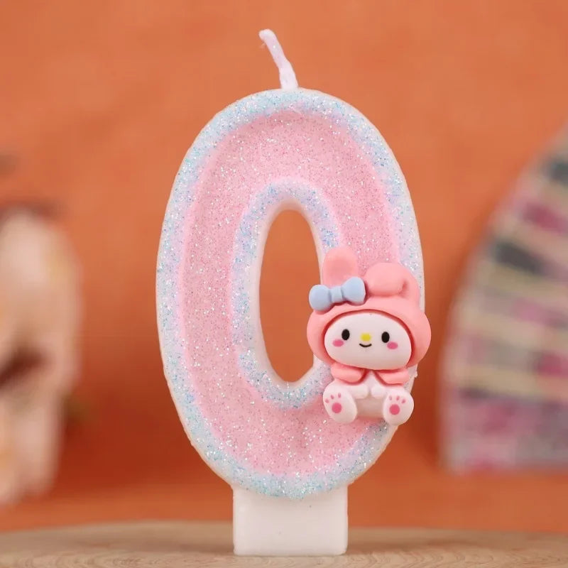 My Melody Birthday Candle Sanrio number Candles Birthday Cake Decoration Anniversary Party Candles Scene decoration supplies Good Vibrations