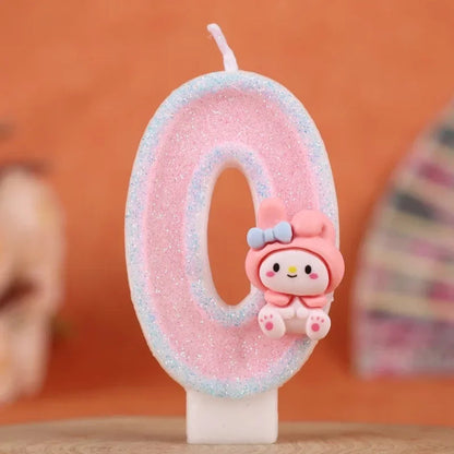 My Melody Birthday Candle Sanrio number Candles Birthday Cake Decoration Anniversary Party Candles Scene decoration supplies Good Vibrations