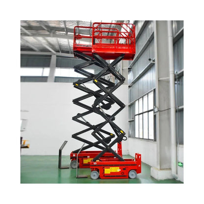 Electric Scissor Lift  Aerial Platform 6m 8m 10m 12m Skylift Mobile Lifter Scaffolding Hydraulic Scissor Lifts Trolley 30 Ft Good Vibrations