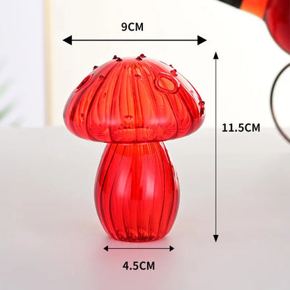 Transparent Jelly Color Mushroom Glass Vase Aromatherapy Bottle Home Small Vase Hydroponic Flower Pot Simple Table Decoration Good Vibrations