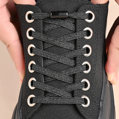 1Pair No Tie Shoe Laces Colorful Buckle Shoelaces Pearl Light Colorful Fashion Without Ties Elastic Laces Sneaker Kids Adult Good Vibrations