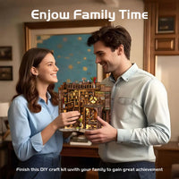 Book house assembly, architecture, book models, ornaments, miniature kits, DIY handmade toy sets, bedroom and room decorations, Good Vibrations