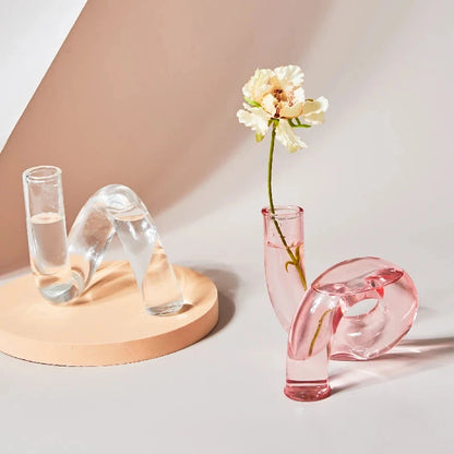 Glass Vases Clear Flower Vase Candle Holders Wedding Centerpieces Home Decoration Table Centerpieces Candlestick Holder Good Vibrations