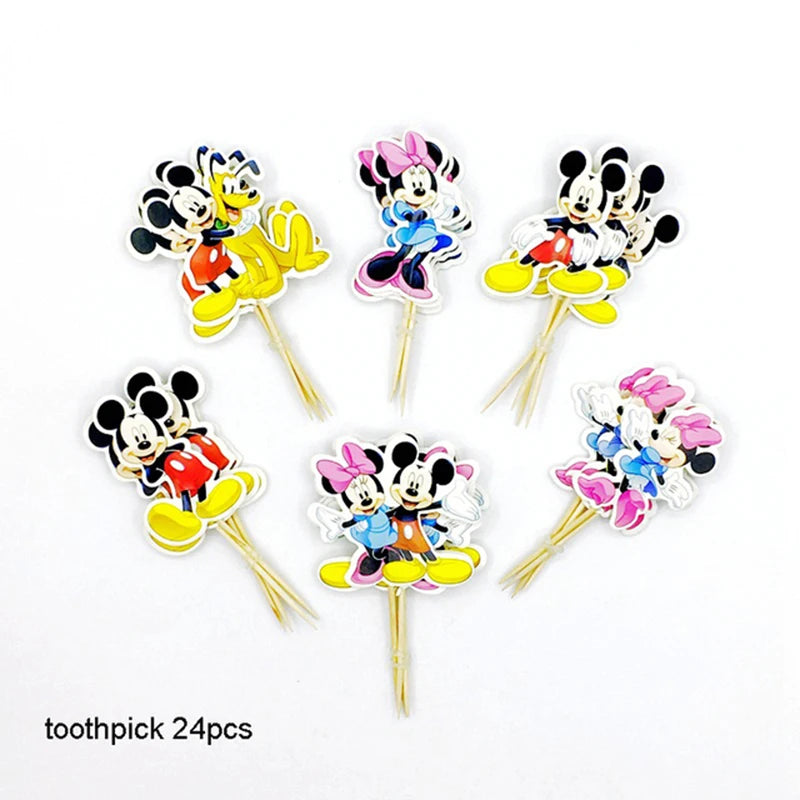 Disney Pink Minnie Mouse One Year Old Birthday Party Supplies Cup Plate Kids Girl Birthday Party Decor Disposable Tableware Set Good Vibrations