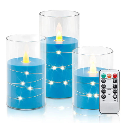 Electronic candles LED candles for home decoration LED light strips with remote control LED glass candles Christmas wedding part Good Vibrations