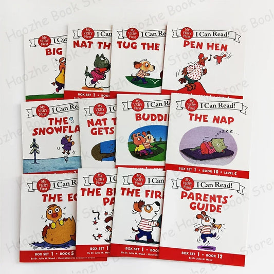 12 Books Set My Very First I Can Read English Picture Book for Beginner Pocket Book for Children Kids Montessori Bedtime Reading Good Vibrations