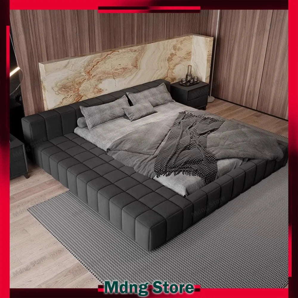 King Size Japanese Bed Double Unique Nightstand Single Beds Sleeping Upholstery Muebles Para El Hogar Bedroom Decoration Good Vibrations