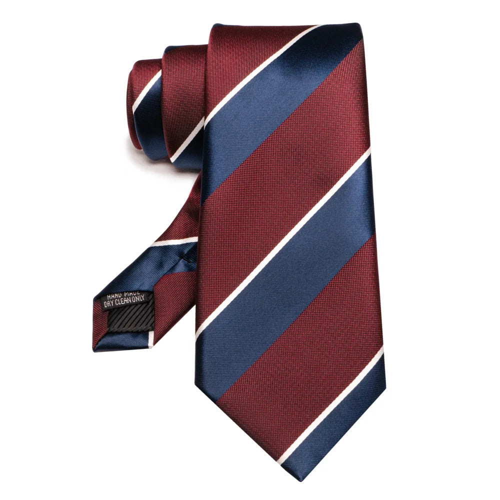 EASTEPIC Men's Gifts of Striped Ties Red Neckties for Gentlemen in Fine Apparel Fashionable Accessories for Social Occasions Good Vibrations