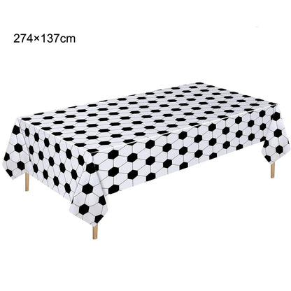 Soccer Party Disposable Tableware Paper Plates Cups Napkins Tablecloth Soccer Birthday Party Decoration Good Vibrations