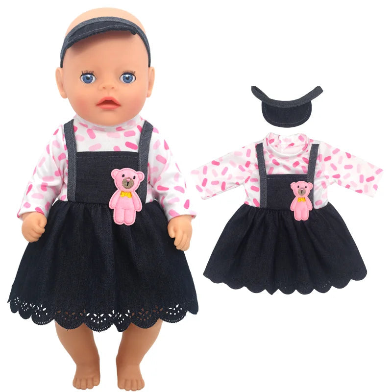 36cm Reborn Baby Doll Clothes 14 Inch Doll Outfit Rompers Toys Wears Good Vibrations