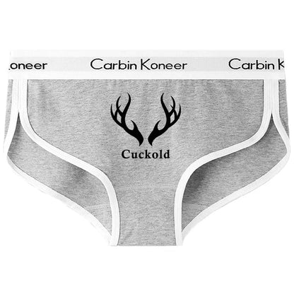 Antlers Cuckold Sexy Print Underwear for Women Cute Women Panties Premium Cotton Underpant Women Intimates Underwear Women Good Vibrations