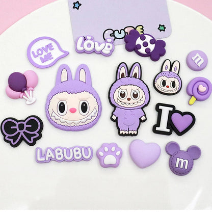 15pcs Hot Toys New Cartoon Shoe Charms Designer for Shoe Accessories Dreations for Sandals Sneaker Classic Clog Kids X-mas Gifts Good Vibrations