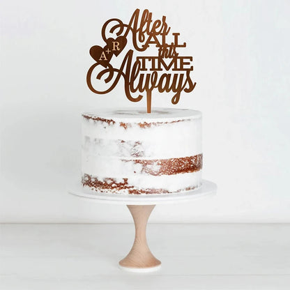 Personalized Wedding Cake Topper Always Wedding Cake Topper After All This Time Cake Topper Custom Rustic Wedding Cake Topper Good Vibrations