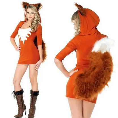 Adult Leopard Fox Cat Girl Cosplay Costume Halloween Costumes Women Fancy Party  Dress Up Deluxe Plush Monster Animal Costume Good Vibrations