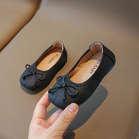 Children Mary Janes Slip-on Bowknot Pu Leather Kids Flat Shoes Shallow Three Colors Light Non-slip Autumn Girl's Shoe 21-35 Good Vibrations