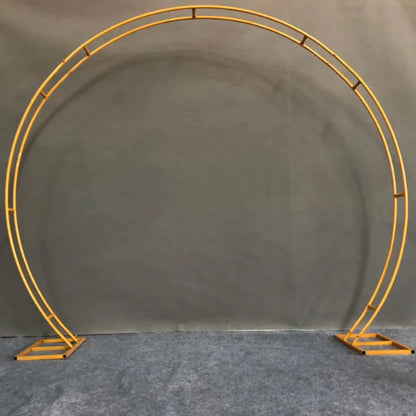 Wedding Flower Backdrop Stand Double Tube Arch Round Frame high quality Suitable for Wedding outside Photocall Background Decor Good Vibrations