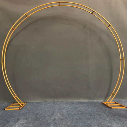 Wedding Flower Backdrop Stand Double Tube Arch Round Frame high quality Suitable for Wedding outside Photocall Background Decor Good Vibrations