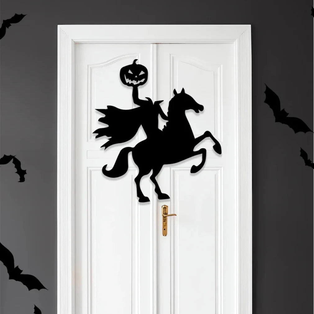 Halloween decoration room door stickers window decor skeleton hand pumpkin DIY devil witch hat glass window stickers ghost Good Vibrations
