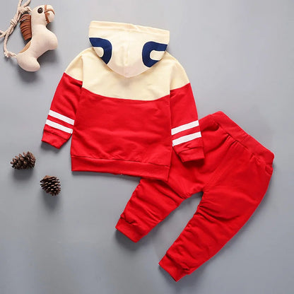 New Autumn Newborns Clothes For Girls Baby Outfits Children Boys Hooded Jacket Pants 2Pcs/Sets Infant Sportswear Kids Tracksuits Good Vibrations