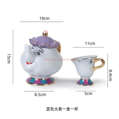 Disney Teapot Cute Cartoon Beauty And The Beast Coffee Pots Mug Mrs Potts Chip Cup Tea Cup Pots One Tea Sets Droshipping Good Vibrations Adult Super Store