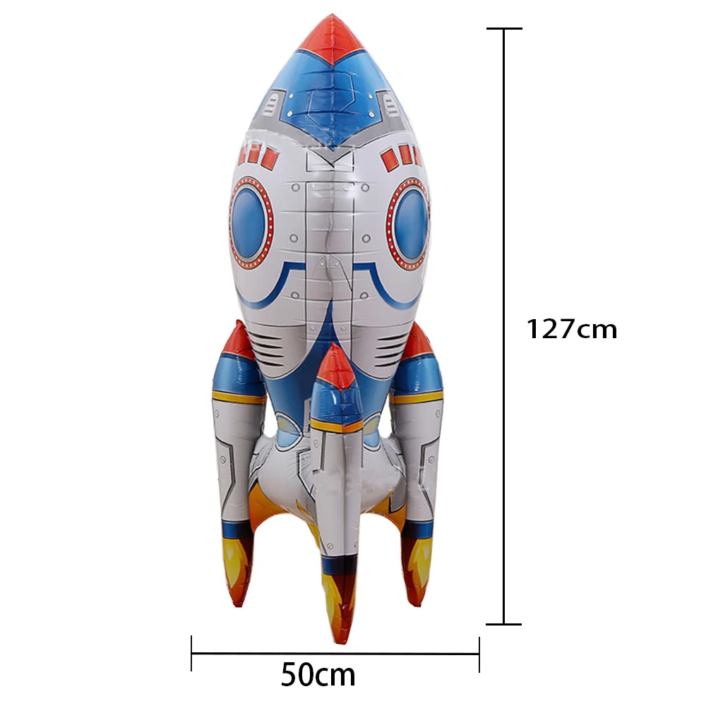 4D Standing Astronaut Spaceman Balloons Rocket Foil Balloons Kids Toys Baby Shower Outer Space Themed Birthday Party Decorations Good Vibrations