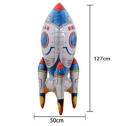 4D Standing Astronaut Spaceman Balloons Rocket Foil Balloons Kids Toys Baby Shower Outer Space Themed Birthday Party Decorations Good Vibrations