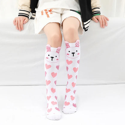 toddler child high knee Socks Three-dimensional cute Cartoon fox cat unicorn Cotton Over knee kids baby girls Sock Spring Autumn Good Vibrations