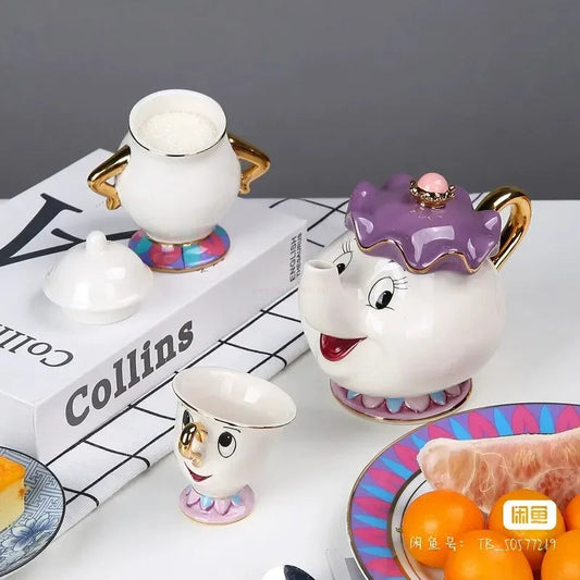 Disney Teapot Cute Cartoon Beauty And The Beast Coffee Pots Mug Mrs Potts Chip Cup Tea Cup Pots One Tea Sets Droshipping Good Vibrations Adult Super Store