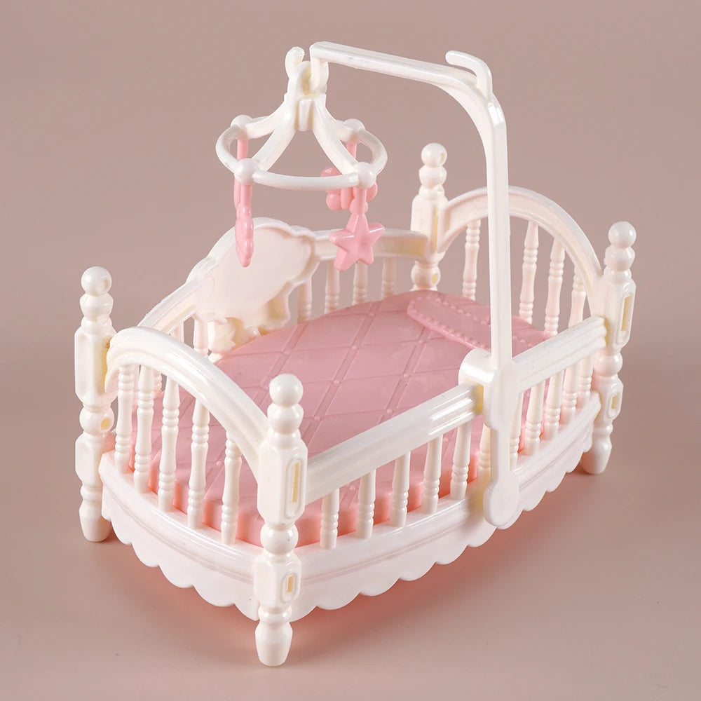 1:12 Dollhouse Ice Cream Truck Baby Bed Simulation Miniature Scene Display Dessert Car Bunk Bed Bathroom Kitchen Toy For Girl Good Vibrations