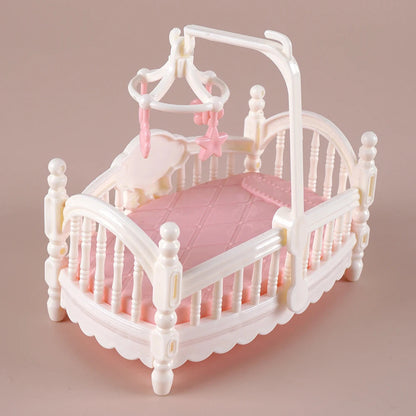 1:12 Dollhouse Ice Cream Truck Baby Bed Simulation Miniature Scene Display Dessert Car Bunk Bed Bathroom Kitchen Toy For Girl Good Vibrations