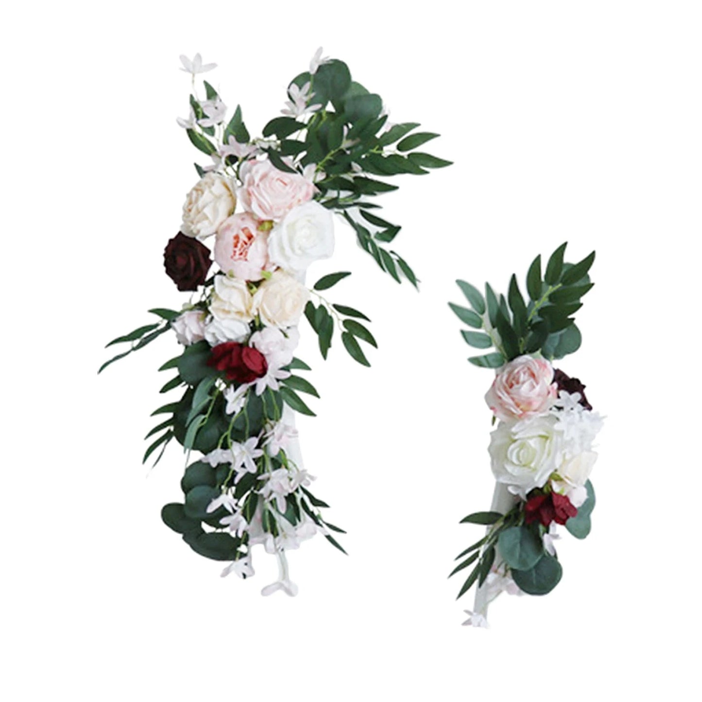 Large 2Pcs Artificial Flower Swag Floral Swag Garland Wedding Arch Flowers Kit for Sign Rustic Artificial Floral Swag Arch Decor Good Vibrations