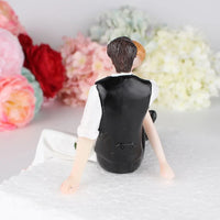 Couple Figurine Wedding Cake Topper, The Look of Love, Bride and Groom Decoration Good Vibrations