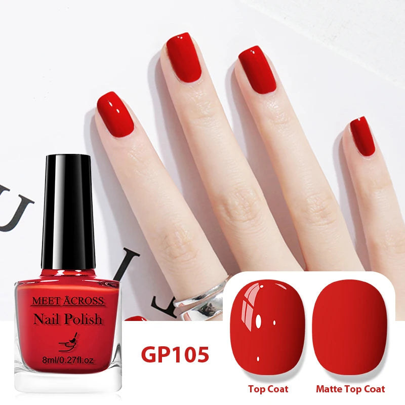 8ml Peel Off Water-Based Nail Polish Red Nails Fast Drying Long-Lasting Nail Art Polish DIY Design No Need Lamp Cure Manicure Good Vibrations