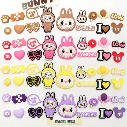 15pcs Hot Toys New Cartoon Shoe Charms Designer for Shoe Accessories Dreations for Sandals Sneaker Classic Clog Kids X-mas Gifts Good Vibrations