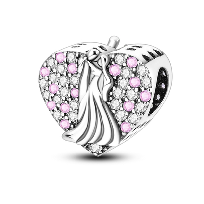 Heart Shape 925 Sterling Silver Family Lover Affection Pendant Charm Beads Fit Original Bangle Bracelet DIY Jewelry For Women Good Vibrations