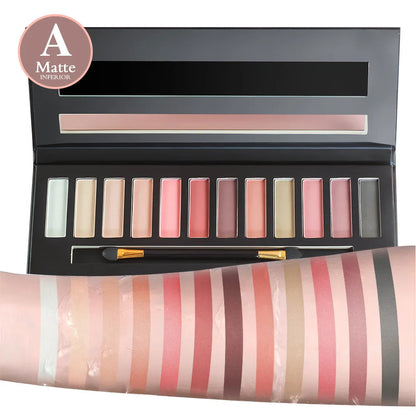 Fit Coiors 12 Color Eyeshadow Series--Best Pro Matte Pearlescent Highlight Eyeshadow Palette Makeup For Women Good Vibrations