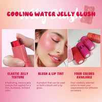 Jelly Blush Lip Gloss Stick for Lazy People to Contour, Even Skin Tone, Brighten and Color, Easy to Apply for Both Lips and Face Good Vibrations