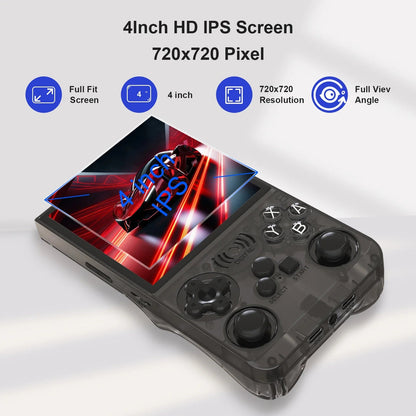GAMINJA ANS13 Retro Handheld Video Game Console 15000+ Games Built-in Linux 4.0 Inch IPS Screen Portable Pocket Gaming Console Good Vibrations