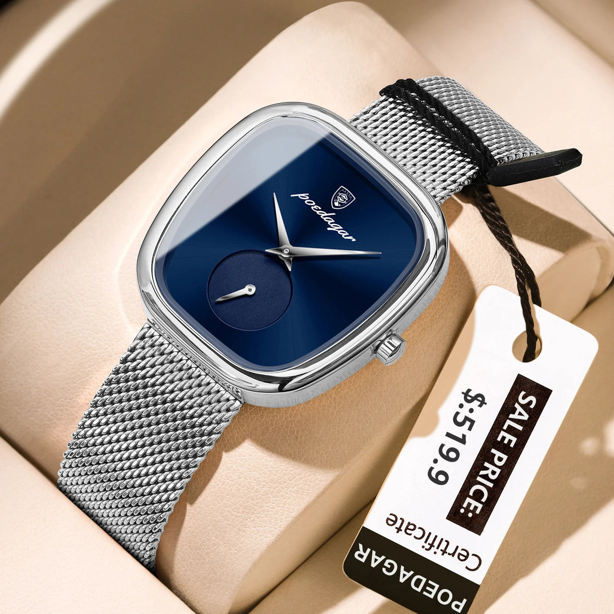 POEDAGAR Luxury Fashion Elegant Ladies Watch Waterproof Watch for Woman Mesh Stainless Steel Quartz Women's Watches Female Reloj Good Vibrations